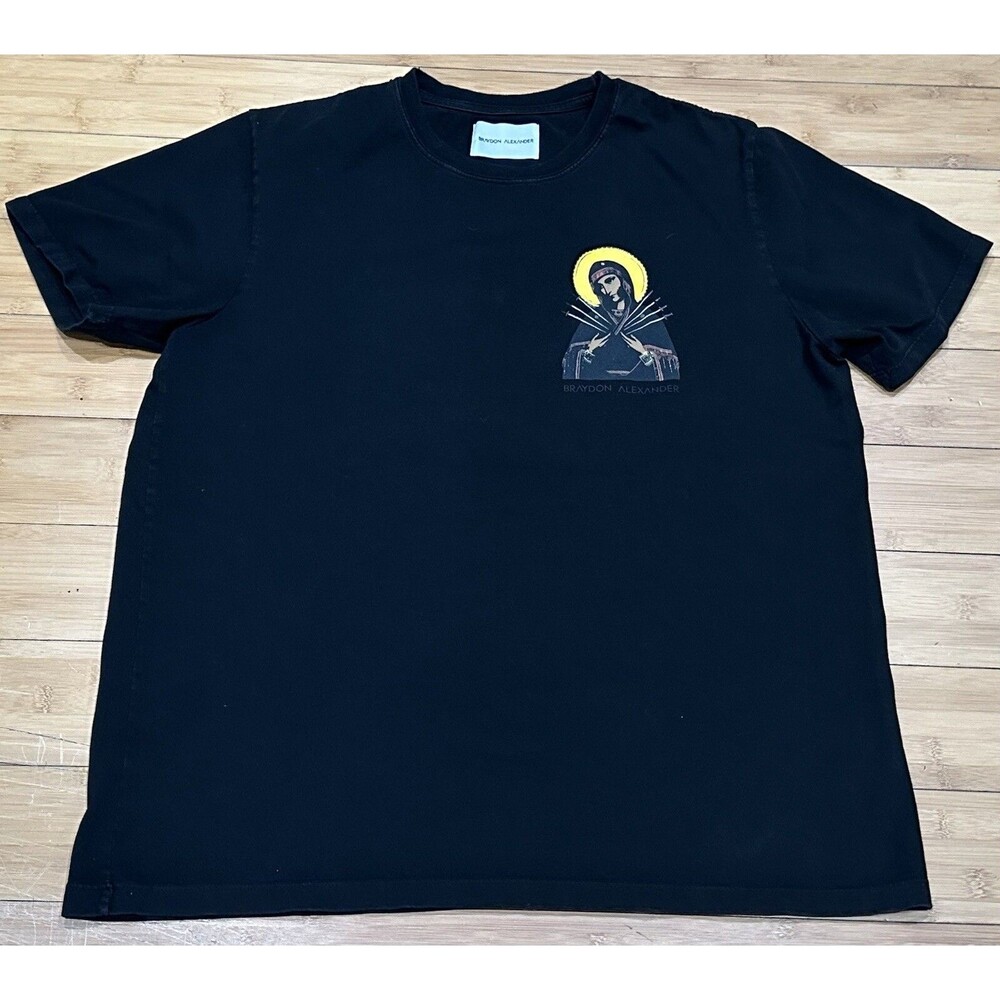 Braydon Alexander Virgin Mary T-Shirt Men’s Size XL Big Cross Logo Black